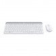 Kit mouse tastatura Logitech MK470, Slim, Wireless, Alb
